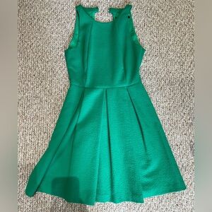 Green Zara minidress with pleated skirt sz M